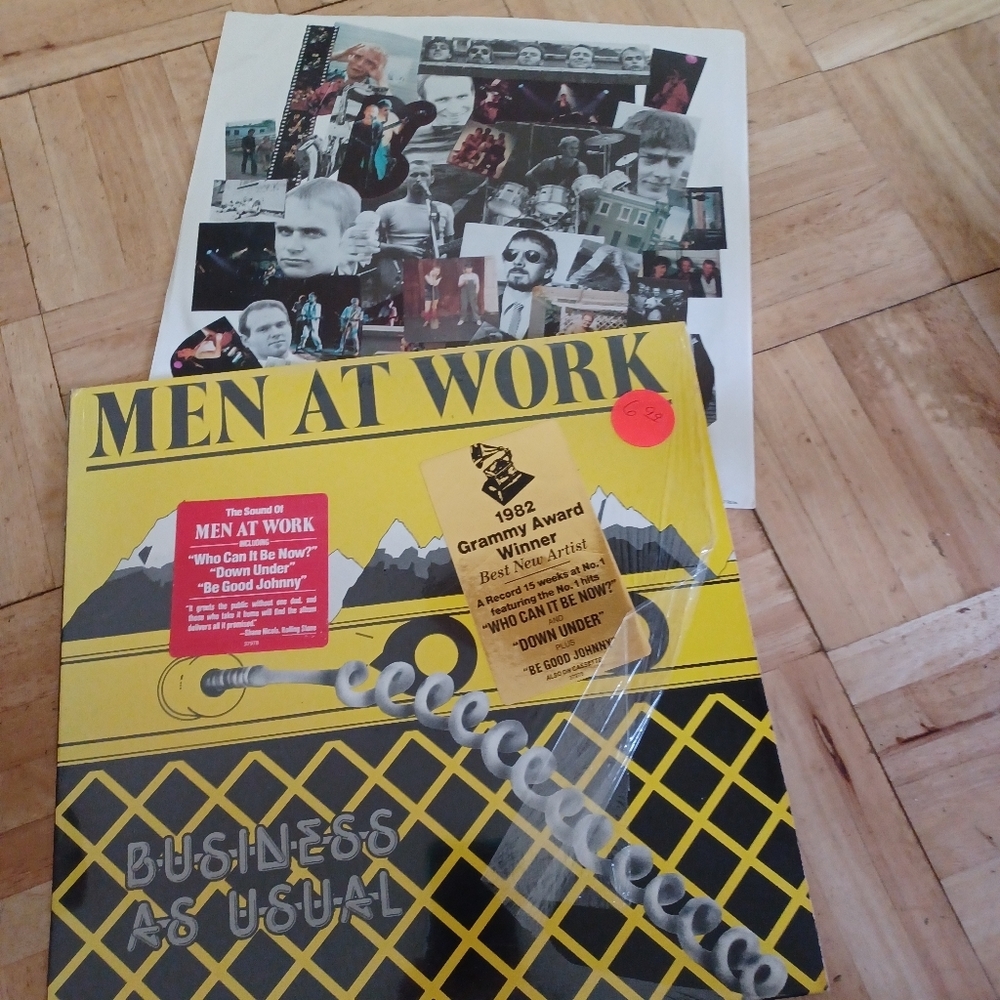 Men at Work Business as Usual 1980's music vinyl record